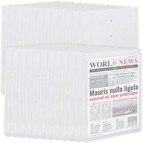 24 Packs Plastic Envelopes with String Closure, Clear Poly Envelopes, Expanding File Folders Documents Paper Organizer Legal Size Office Supplies (Multicolor)