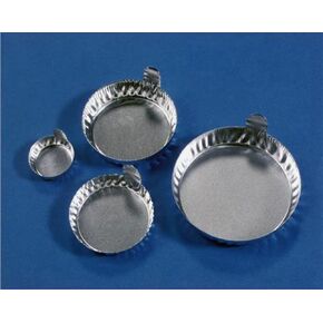 Eagle Thermoplastics D57-100 Disposable Round Aluminum Dishes with Tabs, 57mm Diameter, 5/8" Length, 1.3gr., 60ml Capacity, Pack of 1000