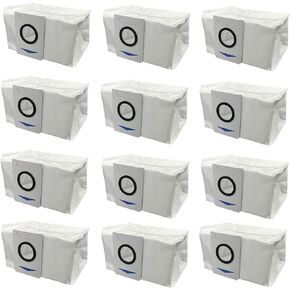 Rediboom 12 Pack Disposable Dust Bags Compatible with Ecovacs Deebot X1 Omni / X1 Pro / T10 Pro / T20 OMNI/ T10 Omni Robot Vacuum Cleaner