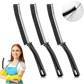 3Pcs Crevice Cleaning Brush, Crevice Grout Brush, New Multifunctional Corners Cleaning Brush Tool, Bathroom Kitchens Gap Brush, Hard Bristle Crevice Cleaning Brush