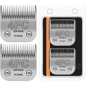 4FC Detachable Pet Clipper Replacement Blades Compatible with Andis/Oster A5/Wahl KM10 Series Dog Clipper,Made of Ceramic Blade & Stainless Steel Blade,Size 4FC Cut Length 3/8-Inch（2 Pack） in Saudi Arabia