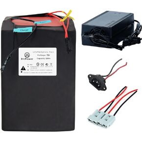 بطارية BtrPower Ebike 48V 52V 60A 72V 10AH 18AH 20AH 30AH 50AH بطارية ليثيوم أيون / LiFePO4 مع شاحن 3A/5A، 50A/80A BMS لمحرك 300W-4500W