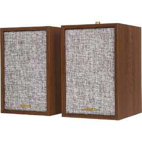 Crosley S200A-BK 4" Active Powered Bluetooth Stereo Speakers with Optical, USB, and Aux Connections, Black