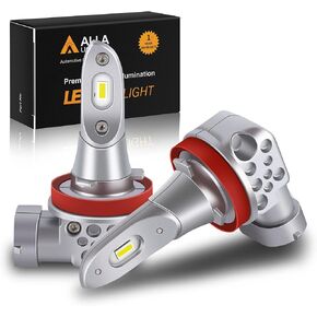 Alla Lighting Newest 5200Lms H16 H8 H11 LED Fog Lights, 3000K Amber Yellow Daytime Running Lights Bulbs 5530-SMD 12V Replacement Upgrade, Xtreme Super Bright