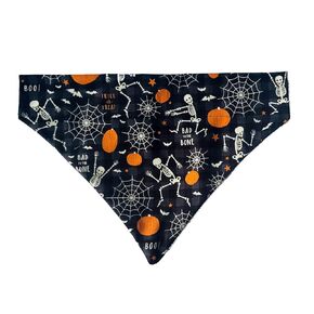 Halloween Glow in the Dark Dancing Skeletons Over the Collar Dog Bandana That Slips onto Their Existing Collar Size (X-Small)