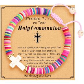 Nebubag Cross Bracelet for girls,first communion baptism bless gifts for teen girls,girl bracelets for Daughter Sister Girlfriend Grandma Wife