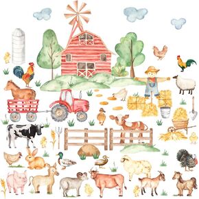 Funny Cow Wall Stickers Cute Cow Window Stickers Farm Animal Wall Decals Peel and Stick Sunflower Cattle Cow Print Window Decals Clings Farmhouse Wall Stickers for Kitchen Bedroom Decor
