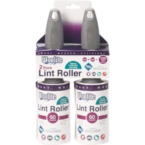 WOOLITE Sanitized Pro Grade Roller for Pet Hair, Dust, Fabric & Upholstery Cleaner, Lint Remover, 2 Pack