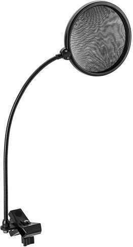 ميكروفون مكثف قلبي الشكل من Audio-Technica AT4040، 20 هرتز - حزمة مع مرشح عزل سطح المكتب (رمادي)، سماعات رأس ستوديو، كابل ميكروفون مقاس 15 بوصة XLR M إلى XLR F، مانع البوب in Saudi Arabia