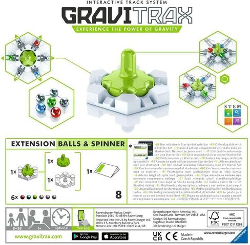 ملحقات كرات Ravensburger Gravitrax والدوارة - لعبة رخامية وSTEM للأولاد والبنات من سن 8 سنوات فما فوق - ملحق لعام 2019 لعبة العام النهائية Gravitrax in Saudi Arabia