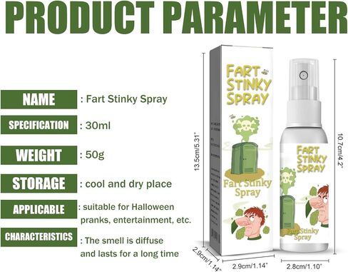 Ganbaro Stinky Spray Extra Strong Non Toxic Funny Fart Stinky Spray Joke Toy Have Fun Gift for Boys and Girls - 30ml (2 PCS) in Saudi Arabia