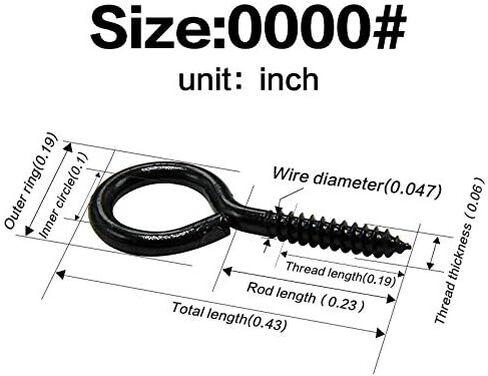 دبابيس برغي العين من ECKJ لصنع المجوهرات، خطافات معدنية صغيرة للعين، 400 قطعة مطلية بالزنك (أسود) ثقوب ذاتية اللصق على شكل حرف O للتعليق على مشاريع الأعمال اليدوية والفنون والنبيذ الفلين خرزة ساحرة 10.5 مم × 4.8 مم in Kuwait