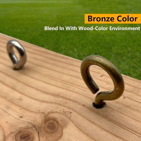 50PCS Stainless 1.57 Inch Screw Eyes Hooks Bronze Eye Bolt Hooks, 20 Lbs Capacity in Kuwait