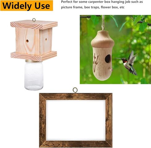 50PCS Stainless 1.57 Inch Screw Eyes Hooks Bronze Eye Bolt Hooks, 20 Lbs Capacity in Kuwait