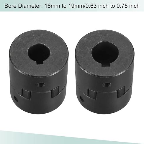 MECCANIXITY Flexible Coupling Shaft 16mm to 19mm 51mm x 44mm Motor Coupler Joint in Saudi Arabia