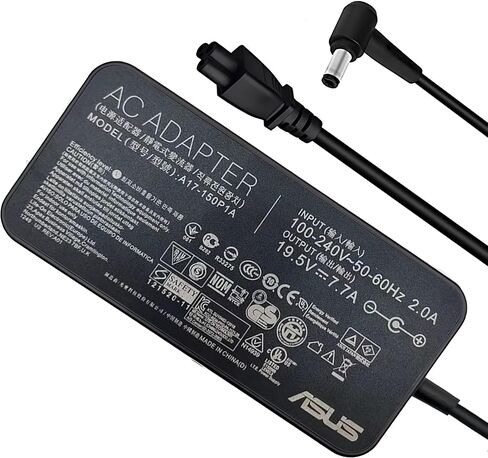 شاحن تيار متردد 150 وات مناسب لجهاز ASUS G53 G53S G53Sx G53SW G71G G71GX G71V G72GX G73 G73J G74SX G51JX-3D G51Jx-a1 G51Vx-rx05 L5800GX A17-150P1A سلك محول طاقة للكمبيوتر المحمول 19.5 فولت 7.7 أمبير 5.5 * 2.5 مم in Saudi Arabia