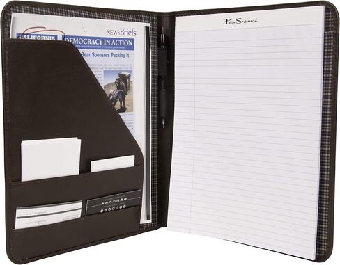 بن شيرمان 12 بوصة نباتي سافيانو ثنائي الطي كلية إدارة الأعمال، العمل، غلاف بادفوليو احترافي، بني، وسادة كتابة من الجلد الصناعي in Kuwait