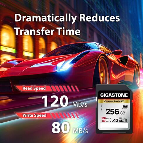 【5-Years Data Recovery】 GIGASTONE 128GB SD Card, 4K Camera Pro MAX, UHS-I A2 4K SDXC Memory Card High Speed 4K UHD Video, Speed up to 160MB/s, Compatible with Kodak Digital Camera, with 1 mini case in Kuwait