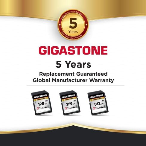 【5-Years Data Recovery】 GIGASTONE 128GB SD Card, 4K Camera Pro MAX, UHS-I A2 4K SDXC Memory Card High Speed 4K UHD Video, Speed up to 160MB/s, Compatible with Kodak Digital Camera, with 1 mini case in Kuwait