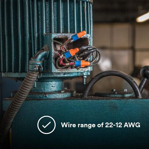 3M Performance Plus Wire Connector, Flexible Steel Spring Connectors, 22-12 AWG, Orange and Blue Color (O/B+), Jug of 500 in Saudi Arabia