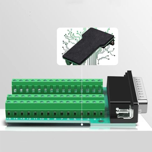 Jienk DB44 أنثى موصل الاختراق بدون لحام، HDB44 أنثى D-SUB إلى 44Pin 3 صف برغي محطة الاختراق مع الجوز لأجهزة الكمبيوتر CNC المعدات الميكانيكية in Saudi Arabia