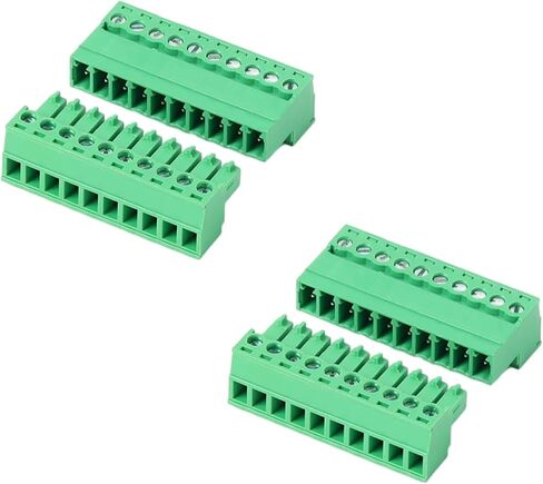 JHCBKFF 2 Set 10 Pin 3.81mm Pitch PCB Mount Screw Terminal Block Connector with 10Pin Plug,Pluggable Male and Female Connector for 28-16AWG in Saudi Arabia