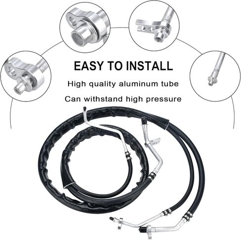 مجموعة خط التيار المتردد الخلفي خرطوم خط التيار المتردد يحل محل خراطيم تكييف الهواء C68100 المتوافقة مع دودج كارافان كرايسلر تاون آند كانتري 2012-2019 in Kuwait