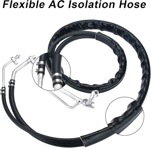 مجموعة خط التيار المتردد الخلفي خرطوم خط التيار المتردد يحل محل خراطيم تكييف الهواء C68100 المتوافقة مع دودج كارافان كرايسلر تاون آند كانتري 2012-2019 in Kuwait