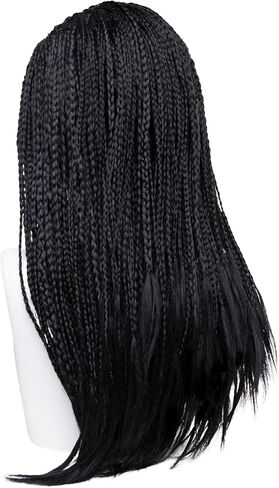 شعر مستعار مضفر أسود لشعر مستعار تأثيري الفتيات النساء فيلم تأثيري الاصطناعية شعر مستعار مضفر اليد للفتيات تأثيري حلي حفلة الهالوين شعر مستعار in Kuwait