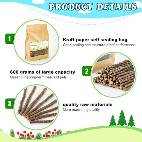 matafat 25pcs Rabbit Timothy Hay Toy for Bunny Small Animal Treats Natural Grass Stick Chew Toys Snacks Molar Teeth Grinding for Guinea Pigs Chinchillas Hamsters in Kuwait
