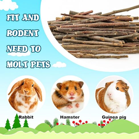 matafat 25pcs Rabbit Timothy Hay Toy for Bunny Small Animal Treats Natural Grass Stick Chew Toys Snacks Molar Teeth Grinding for Guinea Pigs Chinchillas Hamsters in Kuwait
