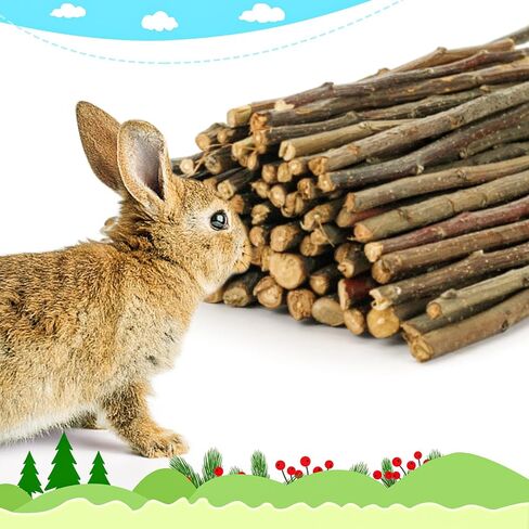 matafat 25pcs Rabbit Timothy Hay Toy for Bunny Small Animal Treats Natural Grass Stick Chew Toys Snacks Molar Teeth Grinding for Guinea Pigs Chinchillas Hamsters in Kuwait