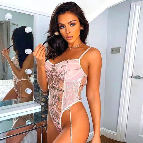 HoYoCaT Lace Chemise Lingerie for Women Babydoll Lace Bodysuit in Saudi Arabia
