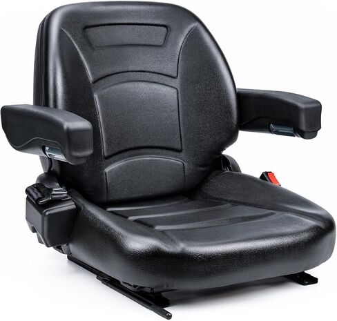 SEATIN Universal Forklift Seat W/Switch,Retractable Safety Belt fits Toyota Aftermarket,Tractor,Skid Loader,Excavator,Dozer,UTV,ATV in Kuwait