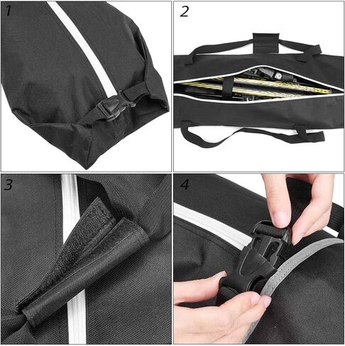 MOPHOEXII Ski Bag, Single Ski Bag for Travel 600D Polyester Water-Resistant Adjustable Length Ski Bag to Transport Skis in Kuwait