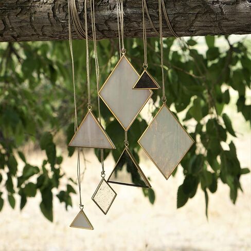 Sensory4u Stained Glass Suncatchers Window Hanging Wall Art Element Earth Tones Modern Design - 7 Piece Set in Saudi Arabia