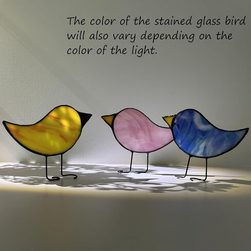 mCare Stained Glass Standing Bluebird Suncatcher, Sun Catchers Indoor Window Decor in Kuwait