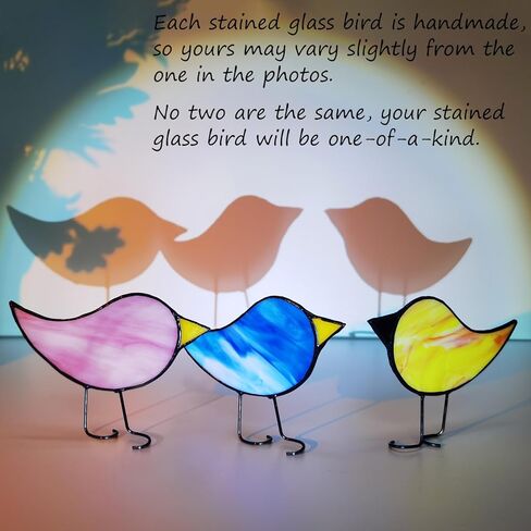 mCare Stained Glass Standing Bluebird Suncatcher, Sun Catchers Indoor Window Decor in Kuwait