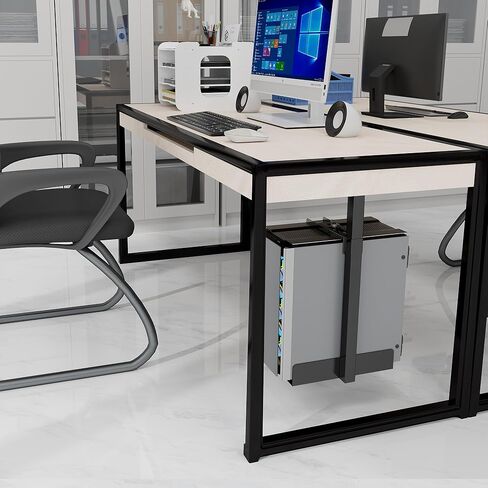 حامل وحدة المعالجة المركزية The7boX تحت حامل المكتب، حامل برج الكمبيوتر المكتبي لوحدة المعالجة المركزية قابل للتعديل تحت حامل المكتب، الارتفاع والعرض قابلان للتعديل، يحمل ما يصل إلى 55 رطلاً، يناسب معظم أبراج الكمبيوتر in Kuwait