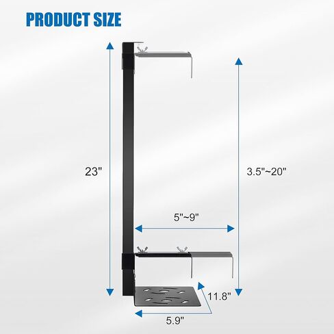 حامل وحدة المعالجة المركزية The7boX تحت حامل المكتب، حامل برج الكمبيوتر المكتبي لوحدة المعالجة المركزية قابل للتعديل تحت حامل المكتب، الارتفاع والعرض قابلان للتعديل، يحمل ما يصل إلى 55 رطلاً، يناسب معظم أبراج الكمبيوتر in Kuwait
