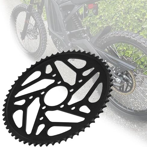58T Rear Sprocket for Sur Ron Surron Light Bee X and S Segway X160 X260, Upgraded 7075 Aviation Aluminum Alloy Rear Chain Sprocket 58Tooth Drive Wheel Sprocket Electric Dirt Bike (Black) in Saudi Arabia