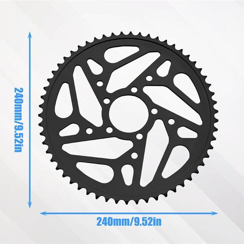 58T Rear Sprocket for Sur Ron Surron Light Bee X and S Segway X160 X260, Upgraded 7075 Aviation Aluminum Alloy Rear Chain Sprocket 58Tooth Drive Wheel Sprocket Electric Dirt Bike (Black) in Saudi Arabia