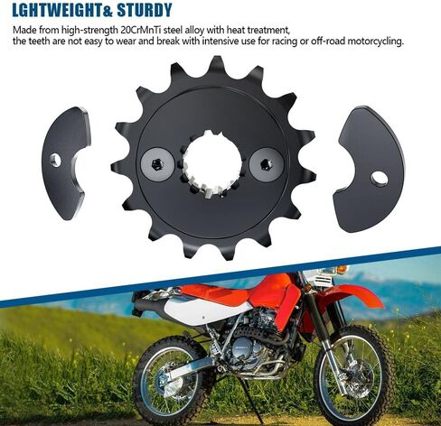 ضرس أمامي ONUNIQ 15T مناسب لهوندا XR650L 1993-2023 ضرس أمامي أسود M6 x 10Nm in Kuwait