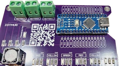 نموذج وحدة التحكم في ضوء إشارة المرور للسكك الحديدية، جهاز تسلسل Arduino استنادًا إلى زر / إدخال Padestrian - برمجة Typ C 7-35 DCv حتى 10A مقياس HO مدمج لوحدة تحكم Nano Micro للممرات النموذجية in Kuwait