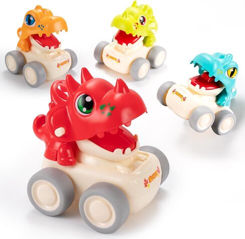 KidsFaves لعبة السيارات لهدايا الصبي البالغ من العمر سنة واحدة سيارة القصور الذاتي مع شاحنات لعبة شل الجسم القابلة للاستبدال للأطفال الصغار 1-3 ألعاب السيارات ألعاب الصبي للأطفال الصغار 12-18 شهرًا هدية عيد الميلاد in Saudi Arabia