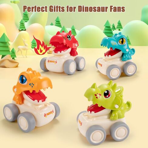 KidsFaves لعبة السيارات لهدايا الصبي البالغ من العمر سنة واحدة سيارة القصور الذاتي مع شاحنات لعبة شل الجسم القابلة للاستبدال للأطفال الصغار 1-3 ألعاب السيارات ألعاب الصبي للأطفال الصغار 12-18 شهرًا هدية عيد الميلاد in Saudi Arabia