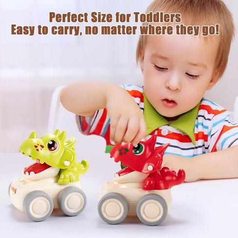 KidsFaves لعبة السيارات لهدايا الصبي البالغ من العمر سنة واحدة سيارة القصور الذاتي مع شاحنات لعبة شل الجسم القابلة للاستبدال للأطفال الصغار 1-3 ألعاب السيارات ألعاب الصبي للأطفال الصغار 12-18 شهرًا هدية عيد الميلاد in Saudi Arabia