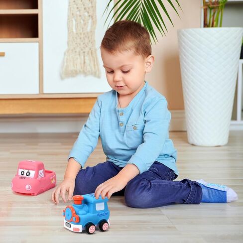 Toy Cars for 1 Year Old Boy Gifts Inertia Car with Replaceable Body Shell Toy Trucks for Toddlers 1-3 Car Toys Boy Toys for Toddlers 12-18 Months Birthday Xmas Gift in Kuwait