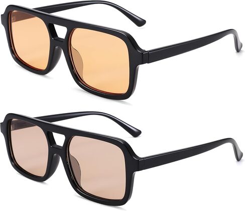 Pro Acme Retro 70s Square Aviator Sunglasses Women Men Vintage Flat Trendy Shades in Saudi Arabia