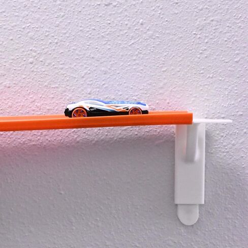 Toy Racetrack Wall Connectors Compatible with Hot Wheels | Kids Racetrack Building Accessory | Ramp Racecar Tracks Up Walls | Made in USA (10-Pack, Black) in Saudi Arabia